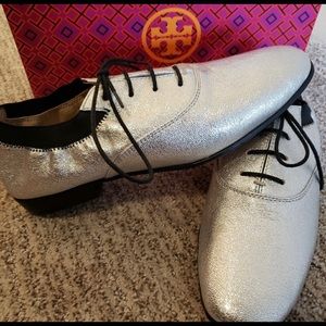 Tory Burch | Metallic Oxford Shoes